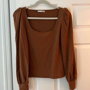 Reformation brown cap sleeve top